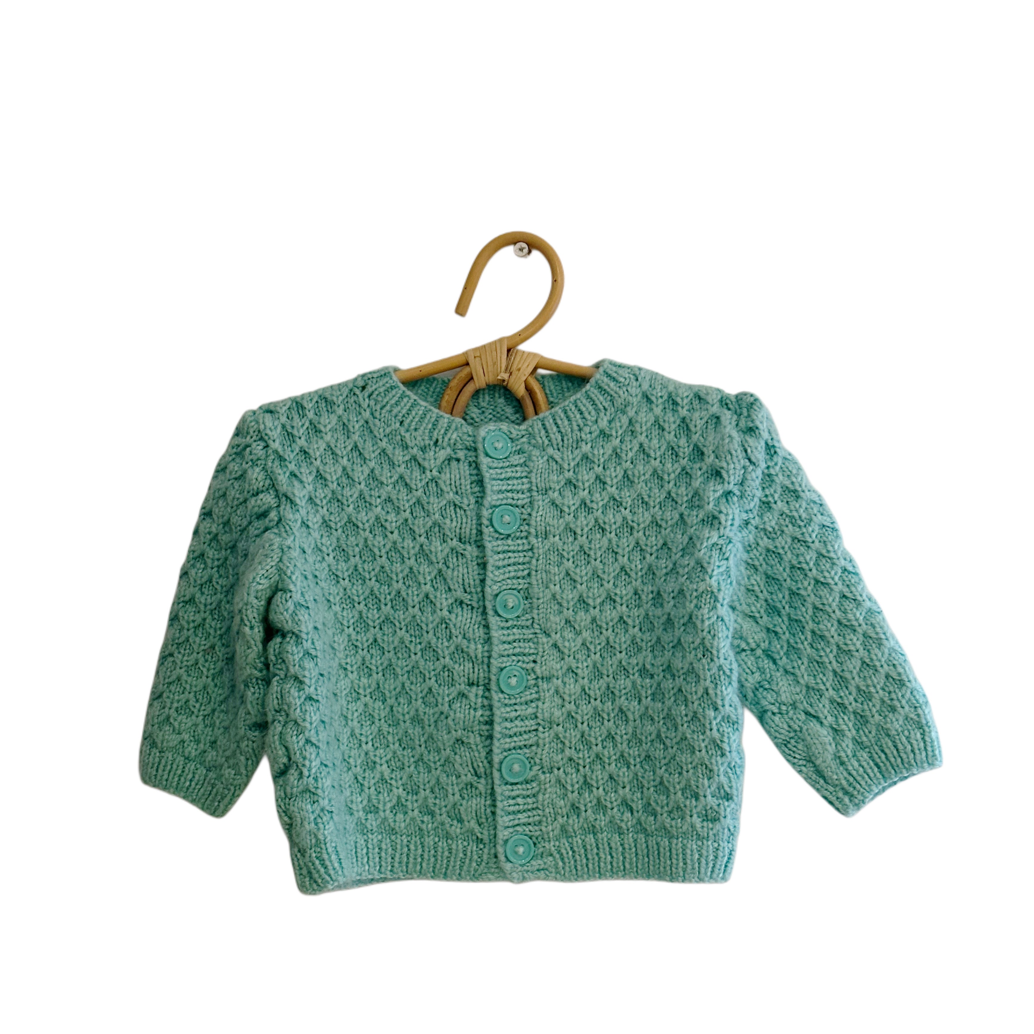 Gilet en mailles ecaille - Bleu - 3 mois