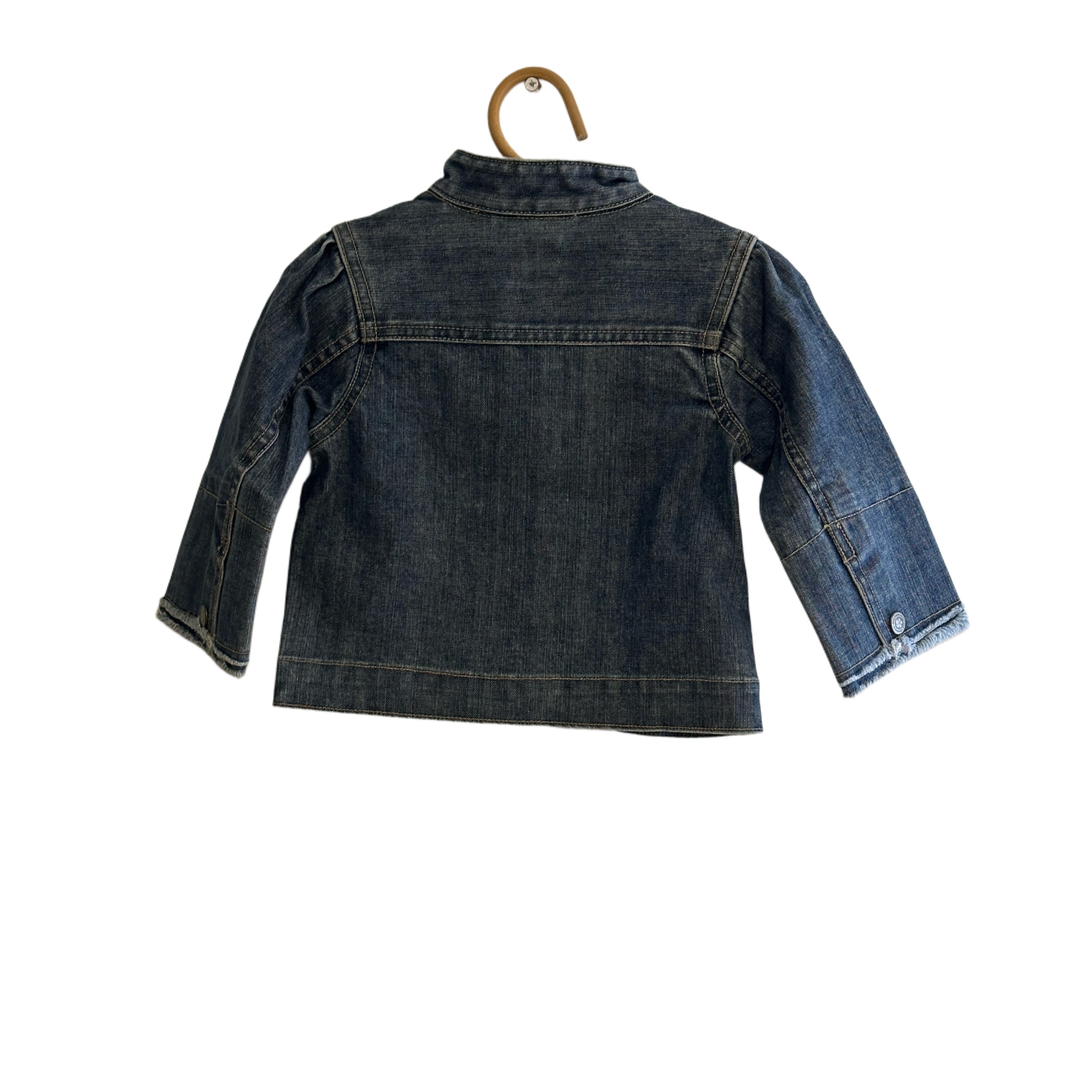 Veste en jean bouton pression - 12/18 mois