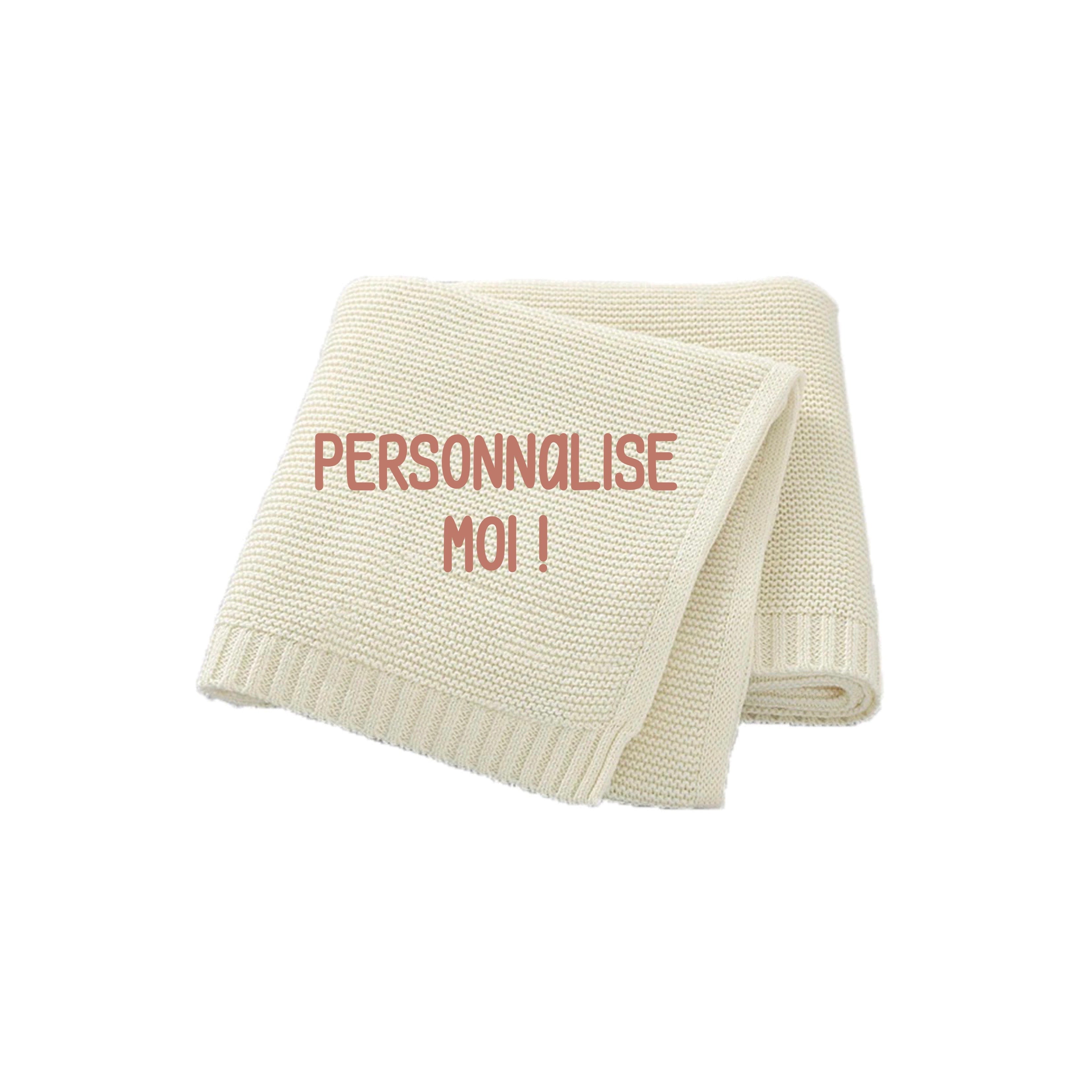 Plaid à personnaliser - blanc comme neige