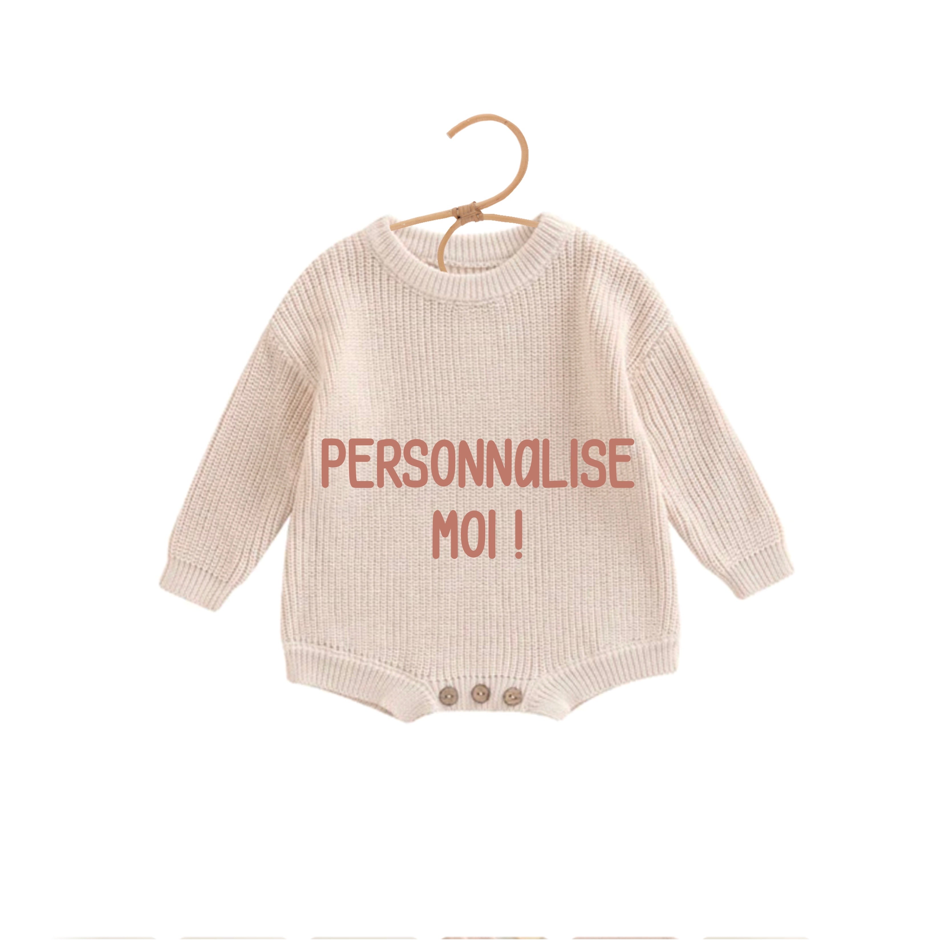 Barboteuse à personnaliser - L'indémodable blanc comme neige
