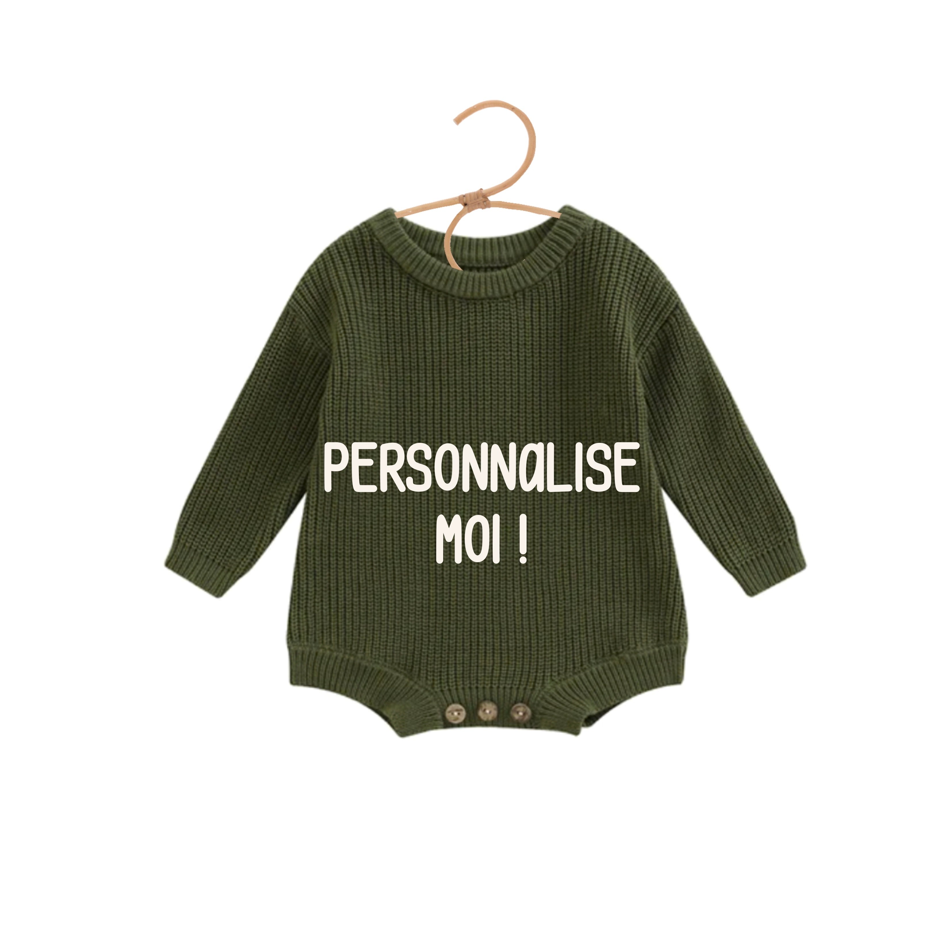 Barboteuse à personnaliser - CAPSULE CHALEUR D'HIVER - Sapin de noël