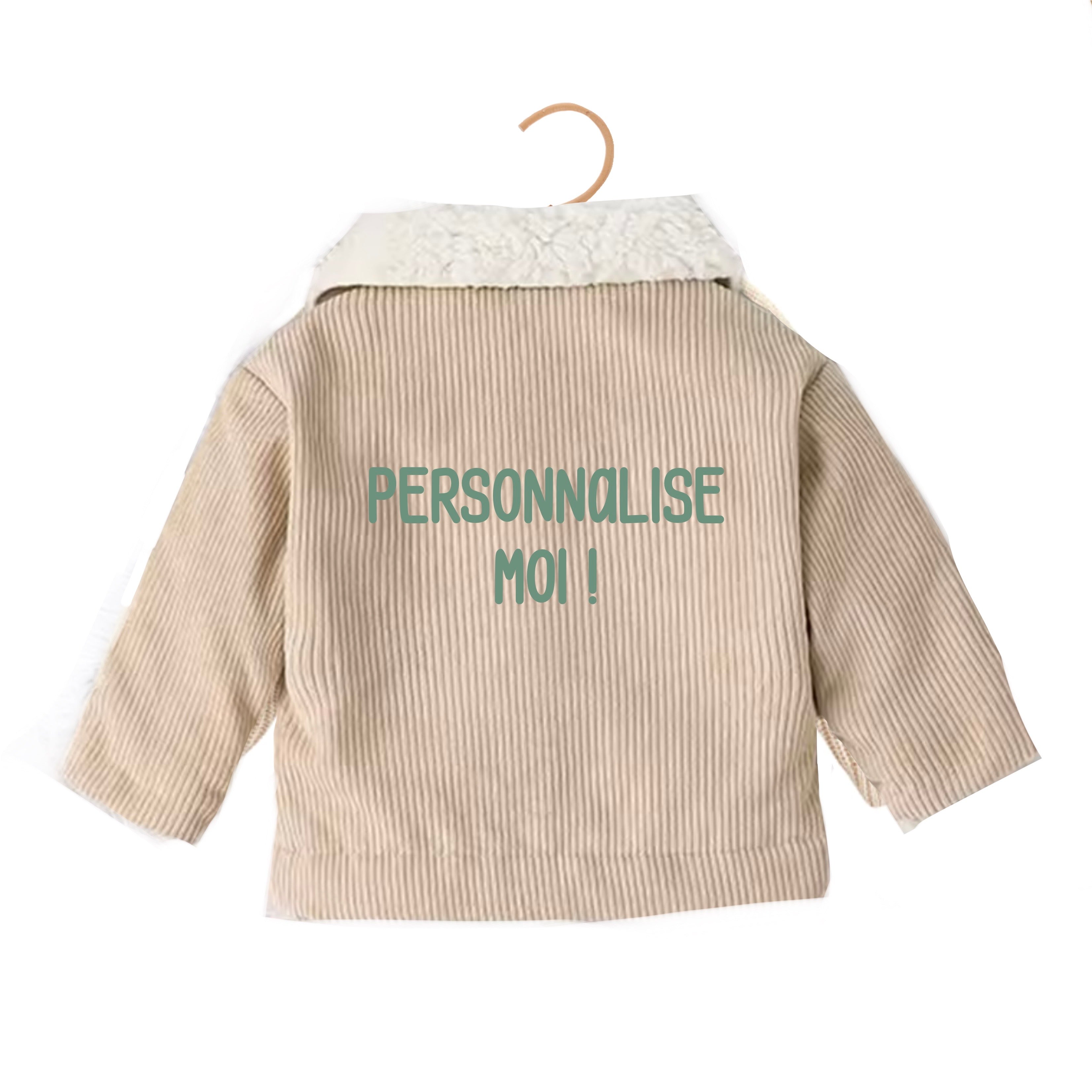 Veste en velours côtelé à personnaliser - Chaleur d'hiver