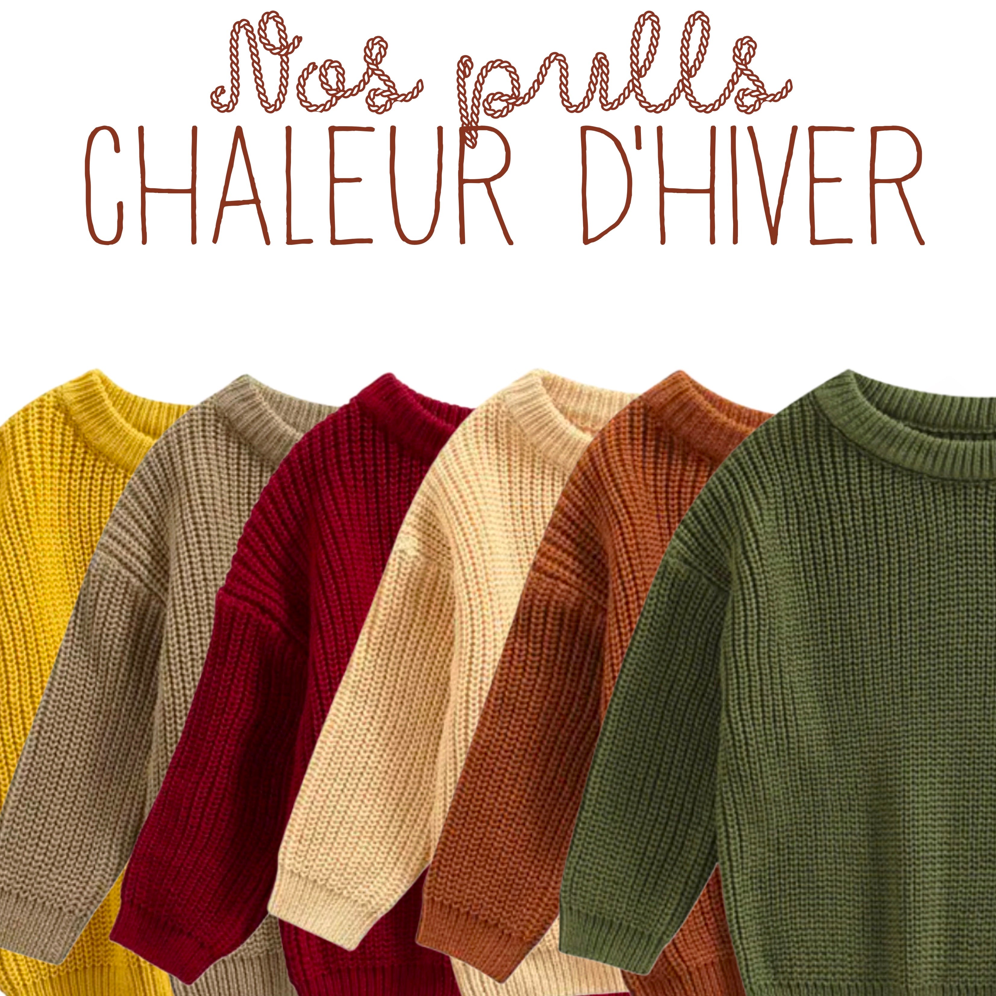 Nos pulls à personnaliser - Chaleur d'hiver